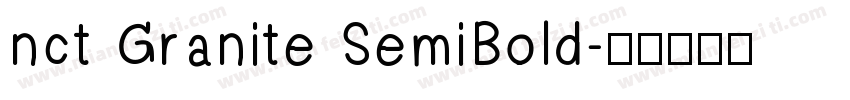 nct Granite SemiBold字体转换